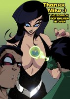 breasts drawing black_hair color large_breasts long_hair blue_eyes cleavage short_hair shrunken_man mask magnifying_glass choker costume rings belt atom green_lantern no_background looking_at_tiny dc_comics donna_troy between_breasts red_hood xxnightblade08xx