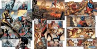 breasts drawing giantess wings city mega comic black_hair color butt giant buildings angry brunette couple giganta red_hair short_hair boots muscles shorts fighting mask pants dark_skin punch thighs ruins costume superman wonder_woman point_of_view cape belt zombie jumpsuit atom dialogue cyborg white_skin green_lantern debris flash dc_comics injustice hawkgirl atom_smasher solomon_grundy doomsday yellow_lantern