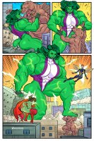 breasts drawing growth nipples giantess panties wings city mega comic color large_breasts butt destruction bra high_heels buildings brunette yellow_eyes gloves green_hair boots foot_crush muscles monster fighting transformation pink_nails avengers thighs costume cape ripped_clothing leotard tiara running_away sitting_on_building muscle_growth she_hulk kaiju green_skin looking_at_tiny water_tower janet_van_dyne bare_legs marvel_comics scarlet_witch musclefan the_wasp bare_midriff