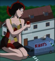 breasts drawing giantess mega blonde color cleavage buildings brunette dress kneeling drink table forest vehicles avengers night truck ant-man trees top looking_at_tiny janet_van_dyne bare_legs barrel labcoat marvel_comics nightcore100 the_wasp makeshift_clothing avengers_earths_mightiest_heroes hank_pym