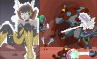 breasts drawing growth giantess giga mega comic color armor robot giant blue_eyes cleavage brunette multiple_sizes gloves boots sitting muscles mountains avengers inside_view belt hammer shield helmet thor iron_man hulk captain_america lasers green_skin janet_van_dyne marvel_comics nightcore100 the_wasp giant_man avengers_earths_mightiest_heroes hank_pym
