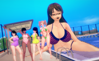 giantess mini_giantess swimwear swimming_pool koikatsu bikini