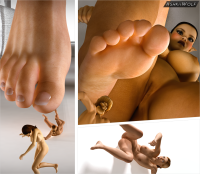 giantess nude pussy feet black_hair toes barefoot pubic_hair brunette goddess elf bbw foot_crush trample shrunken_woman cruel shrunken_women voluptuous freckles point_of_view imminent_crush olympia pointed_ears digital_render ashkiiwolf barefeet chubby