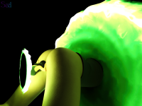 pussy masturbation black_hair butt thighs digital_render giantess size_difference self_pleasure portals