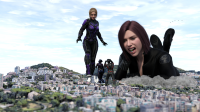 breasts giantess vore city blonde butt giant multiple_sizes red_hair giantesses costume ant-man hulk black_widow digital_render cassie_lang stature marvel_comics hope_van_dyne the_wasp scott_lang milesahead94 buildings lying_down boots jumpsuit helmet looking_at_tiny