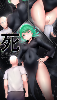 giantess manga anime green_hair mini_giantess animation hero short_man action black_dress perspective villain persona tension illustration fiction storytelling dramatic expression contrast mood boldness intellectual imagery