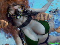 giantess shrunken_woman looking_at_tiny ocean underwater swimming bubbles exploration adventure diver fish breathing_apparatus scuba_mask fins aquatic sea the_titan_empire johnny_scribe scuba_diving marine_life diving_gear woman_diver coral_reef snorkeling free_diving diving_mask tropical_fish ocean_life water_sports underwater_scene oceanscape sea_creatures marine_ecosystem ocean_adventure marine_biology girl_diver oceanic blue_water marine_sports ocean_depths deep_sea female_diver