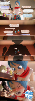 giantess shrinking angry shrunken_men looming bulma goku vegeta comic blue_eyes blue_hair hat closed_eyes hood scarf beanie ash_ketchum blush hetero