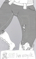tail glasses raccoon thighs hat belt turtle bare_midriff sly_cooper_(series) bentley climbing drawing giantess furry mega monochrome boots pants dialogue cane sly_cooper carmelita_fox omenardo