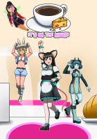 drawing robot clothed fairy table food video_game rabbit_girl tinies mouse_girl colors tiny_female xryecho holly_(xryecho) bonny_(xryecho) ellie_(xryecho) duni_(xryecho)