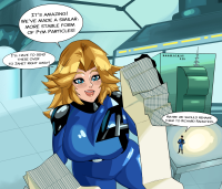 large_breasts blue_eyes shrunken_man thighs indoors costume invisible_woman breasts drawing blonde color fantastic_four marvel_comics mr_fantastic slugmanoctavio3 susan_storm