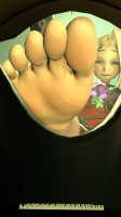 giantess feet toes imminent_crush viridi digital_render kid_icarus shoe_entrapment sonicbeastact02 blonde long_hair soles smiling hand rose close_up flower nail_polish fingernails green_nails foreshortening one_eye_closed solo 1girl pov_feet