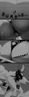 large_breasts butt destruction water ocean butt_crush camel_toe airplane boats point_of_view belt sitting_on_building thick_thighs comic breasts drawing giantess mega monochrome raven teen_titans sitting leotard dc_comics bare_legs ravenravenraven titans_tower jinx
