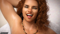 giantess vore tongue shrunken_men stuck necklace makeup armpits ashkiiwolf andreia