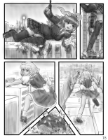 drawing giantess crush panties city upskirt comic monochrome destruction gun buildings climbing touhou reisen_udongein_inaba fighting running vehicles outdoors sakuya_izayoi knives rabbit_ears alloyrabbit reisen_vs_sakuya