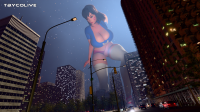 mega women tbycolive breasts female growth giantess sexy city butt giant goddess tall big cute scale blender size stroll night digital_render overwatch thick resize dva bigger adult
