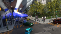female growth giantess sexy city butt cute blender cat_girl digital_render nekopara vanilla macrophile white_hair mega skirt buildings shoes brown_eyes socks maid_uniform vehicles reflection tokyo crouching tbycolive