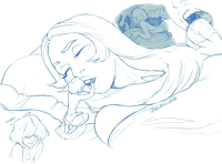 drawing giantess vore sleeping alien monochrome long_hair tongue mouth teeth climbing mouthplay uvula lying_down unaware sketch open_mouth inside_mouth willing internal_view steven_universe willing_prey blue_diamond blue_pearl blanclauz cartoon_network