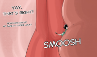 breasts drawing nipples giantess crush black_hair color finger huge_breasts tiny story close_up pressed pressed_against_breast aerola breast_vore slugmanoctavio3