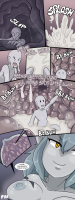 breasts drawing nipples giantess micro comic color handheld huge_breasts tiny milk yellow_eyes smiling story succubus demoness close_up falling fingers grey_hair pressed dialogue breast_milk vaderaz internal_view pinched anon grey_skin breast_vore speech_bubble cutaway laleiss_(vaderaz)
