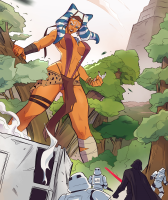 breasts drawing giantess horns mega alien color large_breasts armor destruction blue_eyes handheld rampage cleavage bra gun skirt angry pyramid jungle star_wars looming fighting tribal tentacles tattoo cape necklace trees ripped_clothing headband bracelet helmet darth_vader leopard_print lightsaber armbands walker orange_skin angelgts loincloth bare_legs togruta looking_at_tinies stormtroopers ahsoka_tano jedi yavin_4 sith Mega Destruction lekku