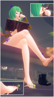 tyl-simulation giantess nude size_difference shrunken lesbians indoors fairy_tail erza_scarlet lucy_heartfilia brandish koikatsu