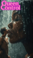 ai_art giantess black_hair shrunken_man closed_eyes long_sleeves 1girl depth_of_field 1boy male_focus queencontrol light_particles tongue shower kissing dark_skin shrinking_man
