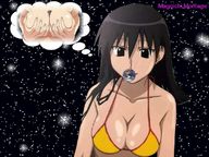 drawing giantess earth space color planet cleavage bra anime cosmic_giantess