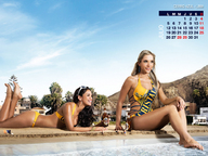 breasts gentle giantess mega blonde black_hair swimsuit beach barefoot water lying_down sunglasses giantesses