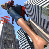 breasts giantess city mega blonde butt destruction barefoot buildings gloves foot_crush costume point_of_view vehicle_crush dialogue looking_behind digital_render marvel_comics captain_marvel carol_danvers harbingerinfinit