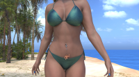 bikini breasts swimsuit cleavage water ocean tree navel day shrunken_man sand cloud standing horizon piercing outdoors sky jewelry palm_tree nail_polish sunlight blue_nails navel_ring solo blue_bikini medium_breasts 1girl head_out_of_frame cowboy_shot side-tie_bikini aqua_bikini aqua_nails o-ring_bottom alternate_transportation panty_stuffing beach tinyman taintedwizard bikinigirl
