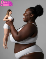 handheld bbw lesbians queencontrol underwear larg_breasts dark_skin ai_art