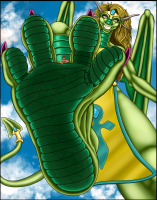 giantess micro macro dragoness toes barefoot goddess smiling between_toes nina point_of_view goddess_feet animal shrunken_man foot_crush dragonessreborn