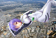 drawing giantess collage city mega color anime rei_ayanami lying_down