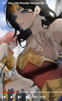 breasts drawing giantess city mega black_hair color long_hair blue_eyes cleavage bra green_eyes smiling giganta red_hair muscles phone thighs costume wonder_woman earrings looking_at_viewer crowds lasso leopard_print lamppost looking_at_tiny dc_comics loincloth bare_legs bare_midriff ongjolpark youtube