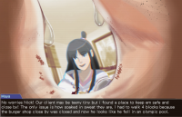 drawing feet sweat shrunken_man dirty between_toes ace_attorney dirt dialogue maya_fey nano scrungee black_hair color toes indoors point_of_view