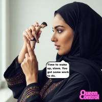 black_hair lips english profile hoodie makeup 1girl ai_art sleeping handheld hijab queencontrol
