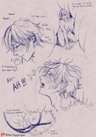 drawing gentle nude blushing masturbation size_difference monochrome giant male penis crying sweat cock_vore couple story pleasure heart close_up dialogue internal_view no_background tiny_female poppydroplet prostate
