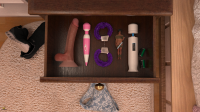 insertion underwear handcuffs chair indoors drawer sex_toy gym_shoes battery taintedwizard shrunken_men digital_render sextoys tiedup