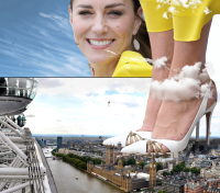 water buildings smiling grin day skyscraper river outdoors sky cup jewelry earrings united_kingdom realistic scenery royal_family celebrities_fetish giantess collage city mega destruction celebrity middleton kate