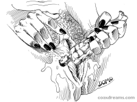 giantess drawing nude pussy monochrome cum penis handheld barefoot pubic_hair muscles shrunken_man thighs source_needed no_background domo