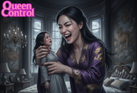 black_hair indoors handheld domination asian shrunken_woman cruel chinese ai_art queencontrol rich_and_poor laughter