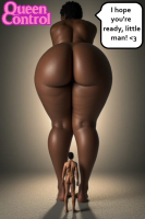 giantess nude butt domination teasing hot dark_skin interracial realistic ai_art queencontrol
