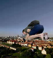 male looking_down squatted crush vore city mega giant barefoot walker carnage