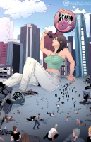 drawing giantess vore city mega destruction handheld brunette falling pants vehicles vehicle_vore vorefan mass_vore youlz studio_arieta