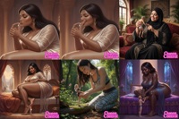 feet tongue mouth handheld asian kissing indian hijab giantrss ai_art ff queencontrol domimance