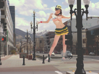 breasts giantess collage mega story asian megagiantess gtsmakerdj yoko_matsugane vehicles cap miniskirt Mega Megagiantess bra looking_at_viewer