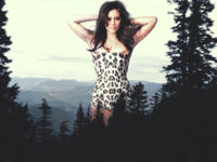 forest hilary_duff looking_at_viewer leopard_print hands_behind_head Mega breasts giantess collage mega story gtsmakerdj