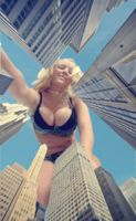 blonde looking_down point_of_view looking_at_viewer upward_view Mega above_buildings breasts giantess collage mega story faith_nelson gtsmakerdj