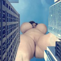nude huge_breasts looking_down point_of_view looking_at_viewer upward_view Mega Megagiantess breasts giantess collage mega story megagiantess gtsmakerdj britney_elizabeth
